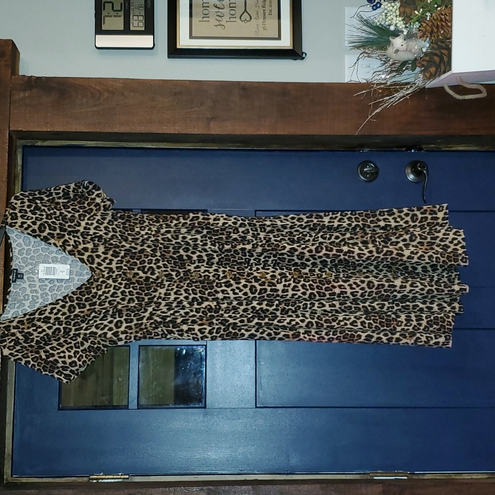 Leopard midi dress